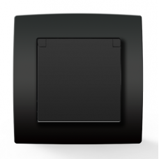 Πρίζα Σούκο με Καπάκι Ανθρακί City 193211D